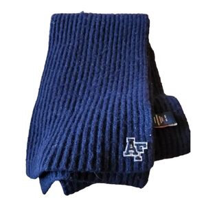 Abercrombie & Fitch Navy Ribbed Knit Wool Scarf 70"